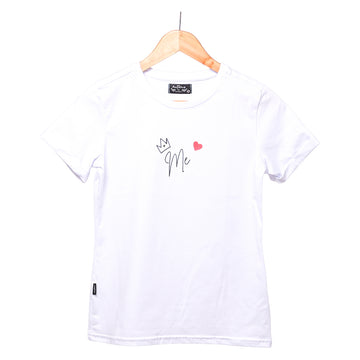 Blusa tela fría estampada blanca