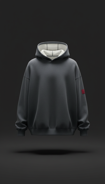 Saco streetwear oversized graphite